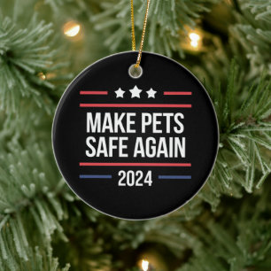 Maak huisdieren weer veilig Grappig Pet Safety Awa Keramisch Ornament