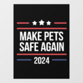 Maak huisdieren weer veilig Grappig Pet Safety Awa Raamsticker (Vel)