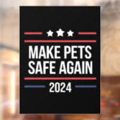 Maak huisdieren weer veilig Grappig Pet Safety Awa Raamsticker (Vel 2)