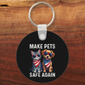 Maak huisdieren weer veilig grappig sleutelhanger (Voorkant)