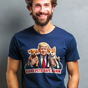 Maak huisdieren weer veilig in presidentieel debat t-shirt