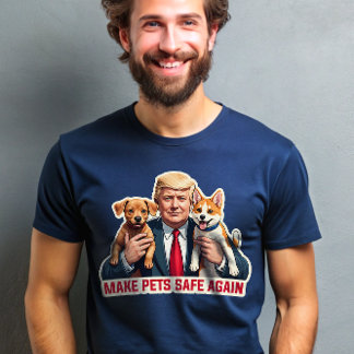 Maak huisdieren weer veilig in presidentieel debat t-shirt