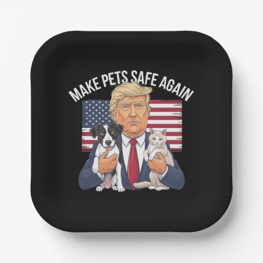 Maak huisdieren weer veilig Red onze huisdieren St Papieren Bordje (Voorkant)