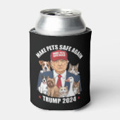Maak huisdieren weer veilig Trump 2024 Red onze hu Blikjeskoeler (Blikje Voorkant)