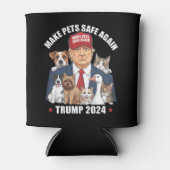 Maak huisdieren weer veilig Trump 2024 Red onze hu Blikjeskoeler (Voorkant)