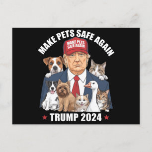 Maak Huisdieren Weer Veilig Trump 2024 Red Onze Hu Briefkaart