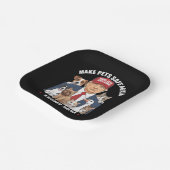 Maak huisdieren weer veilig Trump 2024 Red onze hu Papieren Bordje (Gebogen)