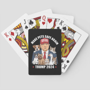 Maak huisdieren weer veilig Trump 2024 Red onze hu Pokerkaarten
