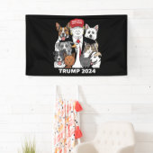 Maak huisdieren weer veilig Trump 2024 Red onze hu Spandoek (Insitu)