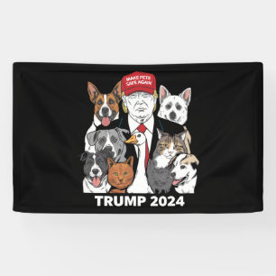 Maak huisdieren weer veilig Trump 2024 Red onze hu Spandoek