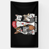 Maak huisdieren weer veilig Trump 2024 Red onze hu Spandoek (Verticaal)