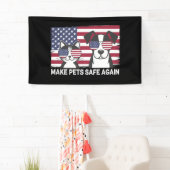 Maak huisdieren weer veilig Trump Harris debat 202 Spandoek (Insitu)