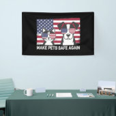 Maak huisdieren weer veilig Trump Harris debat 202 Spandoek (Beurs)