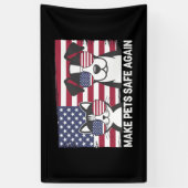 Maak huisdieren weer veilig Trump Harris debat 202 Spandoek (Verticaal)