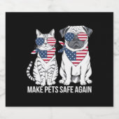 Maak huisdieren weer veilig Trump Harris debathond Bier Etiket (Enkel label)