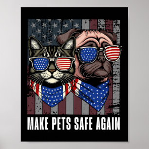 Maak huisdieren weer veilig Trump Harris debatteer Poster