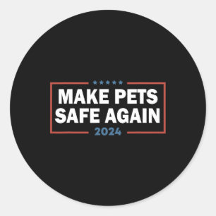 Maak huisdieren weer veilig Trump Harris debatteer Ronde Sticker