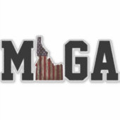 MAAK IDAHO WEER GEWELDIG AMERIKAANSE VLAG - SPEEL  STICKER (Voorkant)