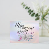 Maak iemand gelukkig FLOWERS Briefkaart (Staand voorkant)