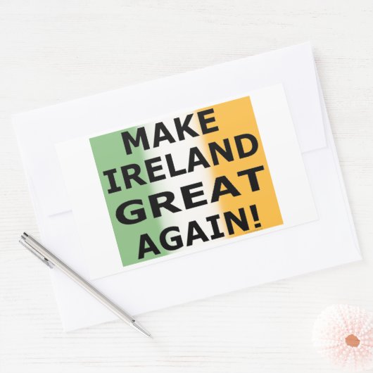 MAAK Ierland GROOT WEER!   Rechthoekige Sticker (Envelop)
