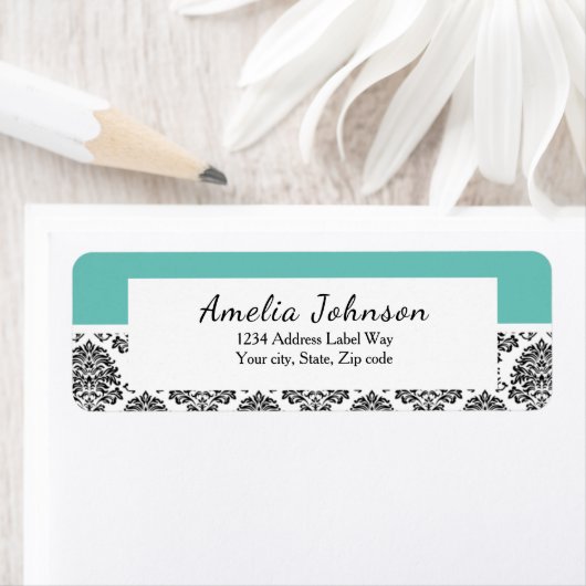 MAAK IN OM HET EVEN WELKE blauwgroen etiket van he (Insitu)