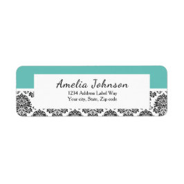 MAAK IN OM HET EVEN WELKE blauwgroen etiket van he