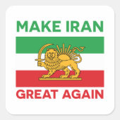 Maak Iran weer Groot II Perzisch Vierkante Sticker (Voorkant)
