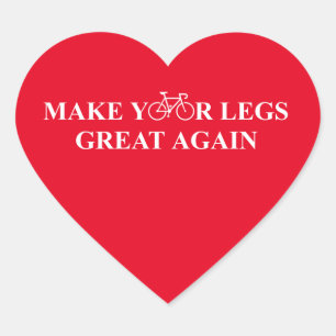 Maak je benen weer geweldig hart sticker