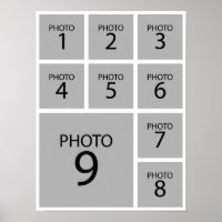 Maak je collage Maatwerk sjabloon 9 FOTO