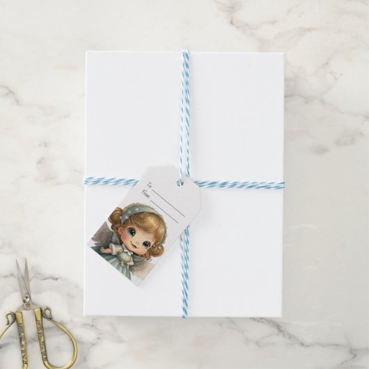 Maak Je Echte Sterrenblonde Kerstengel Cadeaulabel (Met Touw)