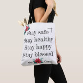 Maak je een bloedig Poinsettia kerstTas Tote Bag (Dichtbij)