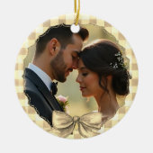 Maak je eerste kerst samen foto keramisch ornament (Voorkant)
