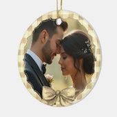Maak je eerste kerst samen foto keramisch ornament (Links)
