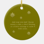 Maak je eerste kerst samen foto keramisch ornament (Achterkant)