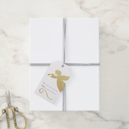 Maak Je Egen Fonkelende Gouden Engel Cadeaulabel