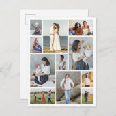 Maak Je Eigen 11 Foto Collage Briefkaart (Voorkant / Achterkant)