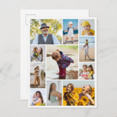 Maak Je Eigen 11 Foto Collage Briefkaart (Voorkant / Achterkant)