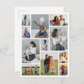 Maak Je Eigen 11 Foto Collage Briefkaart (Voorkant / Achterkant)