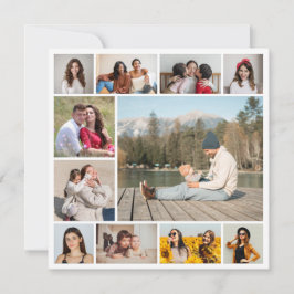 Maak je eigen 11 foto collage groet kaart