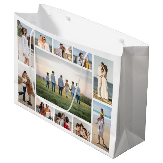 Maak Je Eigen 11 Foto Collage Groot Cadeauzakje (Voorkant Gekanteld)