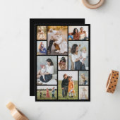 Maak Je Eigen 11 Foto Collage Notitiekaartje (Voorkant / Achterkant in situ)