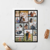 Maak Je Eigen 11 Foto Collage Notitiekaartje (Voorkant / Achterkant in situ)