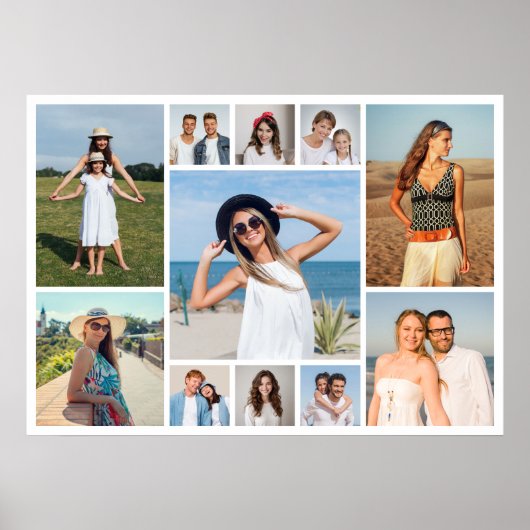 Maak Je Eigen 11 Foto Collage  Poster (Voorkant)