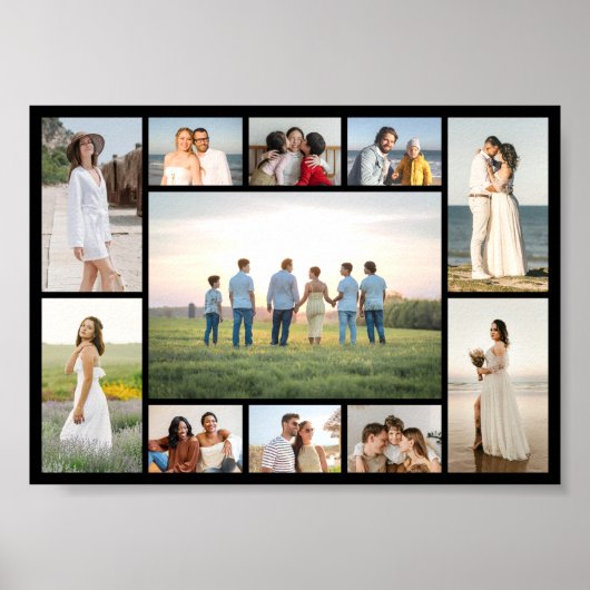 Maak Je Eigen 11 Foto Collage Poster (Voorkant)