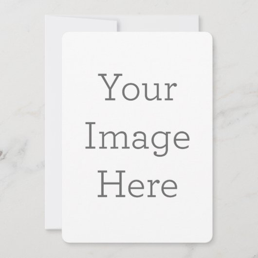 Enkele uitnodiging, Maat: 12,7 x 17,8 cm, Papier: Signature Mat, Enveloppen: Wit (Voorkant)