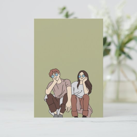 Maak je eigen 12,7 x 17,8 cm huwelijksuitnodiging kaart (Staand voorkant)