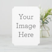 Enkele uitnodiging, Maat: 12,7 x 17,8 cm, Papier: Signature Mat, Enveloppen: Wit (Staand voorkant)