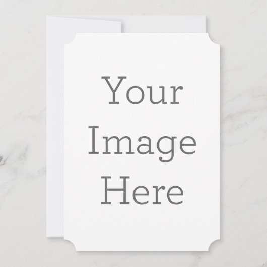 Enkele uitnodiging, Maat: 12,7 x 17,8 cm, Papier: Signature Mat, Enveloppen: Wit (Voorkant)