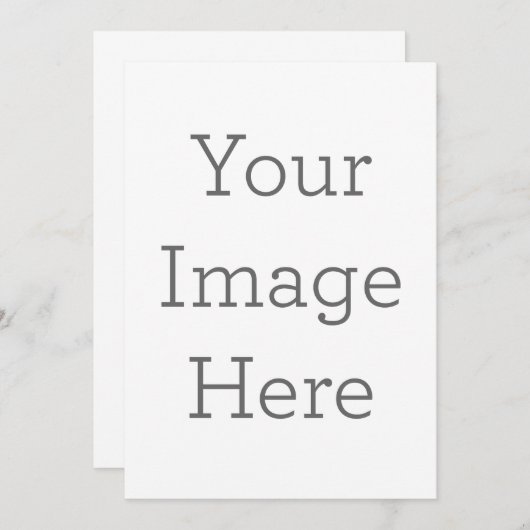 Enkele uitnodiging, Maat: 12,7 x 17,8 cm, Papier: Signature Mat, Enveloppen: Wit (Voorkant / Achterkant)