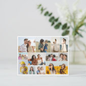 Maak Je Eigen 12 Foto Collage Ansichtkaart Briefkaart (Staand voorkant)